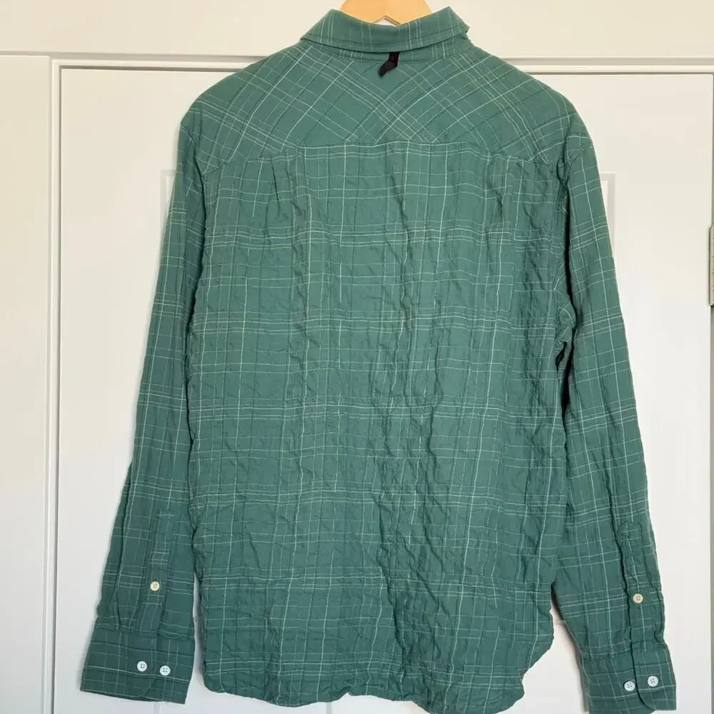 RAG & BONE Mens Gus Checked Cotton-Blend Flannel Shirt Size XL